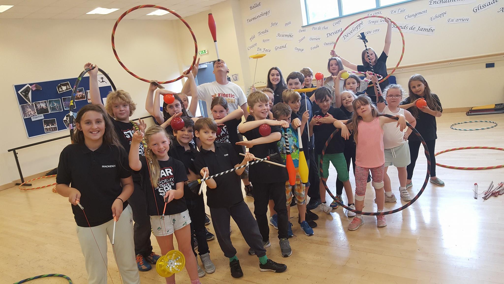 Star performer academy circus skills workshop by Kinetic Circus